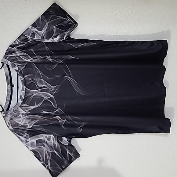 Light In The Box Other - Grey Flame Smoke Luxury Graphic Mens Tee Shirt Dri Fit Tshirt Size 2XL